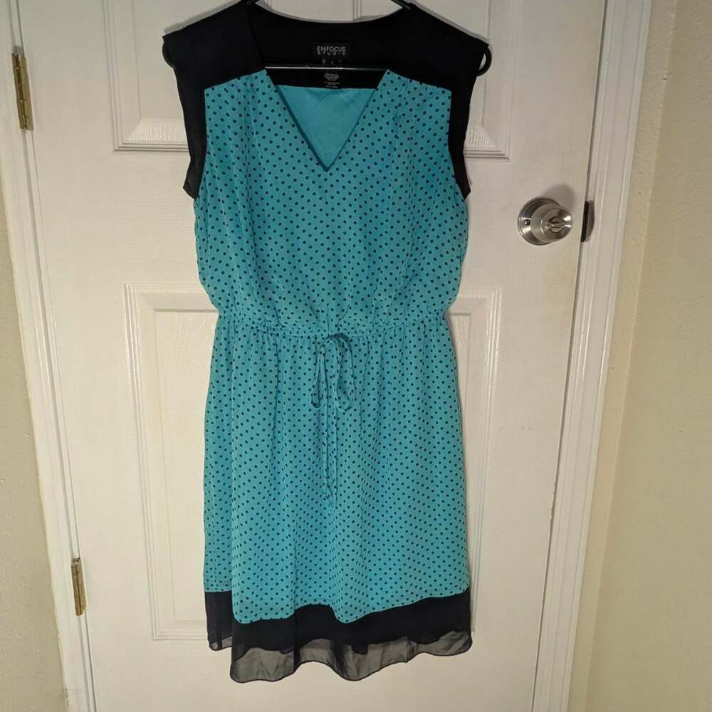 Enfocus Studio Black Colorblock Dress Size 8